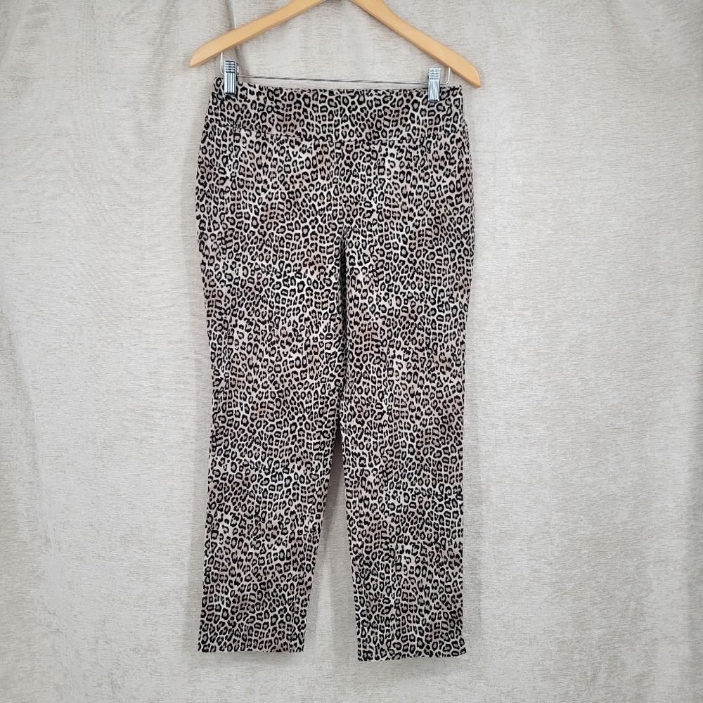 Chico's Pull On Leopard Print Ankle Pants Chico's Size 00 Women's Size XXS